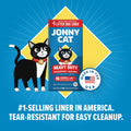 Jonny Cat Litter Box Liners: Heavy Duty - Tear & Leak Resistant - Drawstring Close - Jumbo, 15 Count