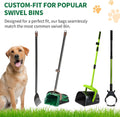KropBom 125 Bulk Pack Extra Large Dog Poop Bags for A&H Swivel Bin Pooper Scooper, Pet Waste Bags with Handle for Dog Poop Cat Litter, Heavy Duty Leakproof Unscented (Only Dog Poop Bags)