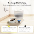 Automatic Cat Feeder, 2.5L Rechargeable Cordless Pet Feeder with 270-Day Battery Life, Bluetooth Smart App Control, Slow
