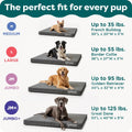 Furhaven Replacement Dog Bed Cover Water-Resistant Indoor/Outdoor Logo Print Oxford Polycanvas Mattress, Washable - Deep