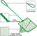 3PCS Aquarium Fish Net Fine Mesh Net Quick Catch Nets Nylon Fishing Nets with Long Plastic Handle for Fish Tank, Green, 
