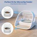 2 Pcs Plastic Bowls for Automatic Microchip Cat & Pet Feeder