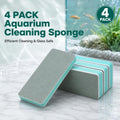 Mipukbay 4 PCS Aquarium Glass Scrubber, Dual-Sided Fish Tank Cleaning Pad