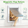 Large Dog Door for Door, Durable Plastic, Magnetic Pet Door with Lock Panel