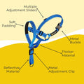 Dog Headcollar with Leash and Safety Strap Stops Heavy Pulling On The Leash Padded Reflective Head Halter for Small Medi