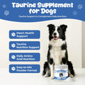 Taurine Powder Supplement for Dogs, Amino Acid Support for Heart Health & Muscle Function, Daily Canine Nutrition Powder (200 g)