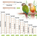 10 Pcs Wood Step Ladder for Bird, 3-10 Step Hanging Bird Ladder Parrot Cage Climbing Toy & Cylindrical Support for Parak