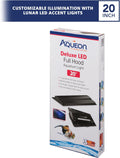 Aqueon LED Deluxe Fish Tank Aquarium Full Hood, Black, 20 Inch