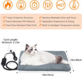 INVENHO Heated Cat Bed, Waterproof Adjustable Temperature Dog Cat Heating Pad with Timer, Indoor Pet Heating Pad for Cat