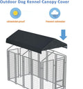 8' x 4' Outdoors Replaceable Dog Kennel Cover 420D Heavy Duty Waterproof Dog Kennel Canopy Covers - Black (Includes cover only)