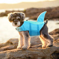 EMUST Dog Life Jacket Shark, Dog Life Vests for Small, Middle, Large Dogs with Rescue Handle Pet Flotation Vest Safety L