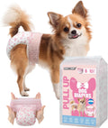 Dono Disposable Pull It Up Female Dog Diapers, 360° Stretchy Waist Puppy Diapers, Super-Absorbent Doggie Diapers with Ra