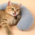 Little Pillow for Cats Puppies Ultra Soft Fluffy Pet Calming Toy Half Donut Cuddler for Joint Relief Sleeping Improve Ma