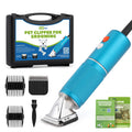 Luzrise Dog Clippers for Grooming, 300W Pet Grooming Kit, 3-Speed Control 5/6/7K RPM & 10ft Power Cord, Low Noise< 50db, Dog Hair Trimmer with Extra Detachable Blade, for Home& Commercial Use (Blue)
