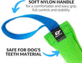 Bull Fit K9 Dog Bite Tug Toy with 2 Strong Handles - Made of Durable & Tear-Resistant French Linen - Perfect for Tug of War, Fetch & Puppy Training - Ideal for Medium to Large Breeds