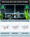Pawfly Aquarium Fish Breeding Box, Fish Tank Hatchery Incubator with 6 Suction Cups Acrylic Hatching Box for Baby Fish S