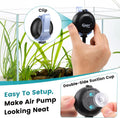 hygger Quiet Mini Air Pump for Aquarium 1.5 Watt Oxygen Fish Air Pump for 1-10 Gallon Fish Tank with Air Stone Air Tubin