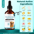 Dog Eye Infection & Eye Care Support Supplements | All-Natural Support for Conjunctivitis, Swelling, Dry Eyes, Tear Stains & Discharge | with L-Lysine, Omega-3 & Lutein + Zeaxanthin | 2.03 fl oz