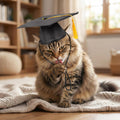 Black Pet Graduation Hats, Animal Graduation Caps with Yellow Tassel, Adjustable Dog and Cats Bachelor Hats for Photo Props Graduations Holiday Party Costume Accessories