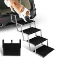Niubya 5 Step Foldable Dog Stairs for Large Dogs,200LB Capacity 17" Wide Non-Slip Car Steps for SUV Truck High Bed, Lightweight Portable Pet Ramp