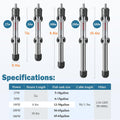 HITOP 50W Adjustable Aquarium Heater, Submersible Fish Tank Heater Thermostat with Suction Cups for 6-15Gal