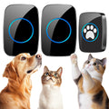 Edge Touch Dog Bell – Blk Long-Range Wireless Dog Door Bell 1000ft with LED, Waterproof Dog Buttons & Dog Clicker for Communication, Durable Bells for Dog Training to Go Outside(2 Chimes & 1 Bell)