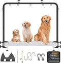 Dog Grooming Table Arm - Adjustable Height & Width, Heavy Duty Dog Grooming Station with 4-Piece Scissors Comb Set, Incl