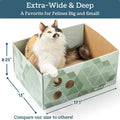 No-Mess Cardboard Cat Scratcher Box - Refillable Double-Sided Scratch Pad