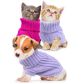 XXS Dog Sweater 2-Pack, Turtleneck Knitwear Dog Sweater for Small Dogs Girl Teacup Chihuahua Yorkie Warm Winter Pet Puppy Clothes Kitten Cat Sweater for 1.5-2 lbs Dogs