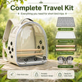 Bird Carrier Backpack for Small Medium Birds, Bird Travel Cage with Adjustable 2 Wooden Perches, Removable Tray, Feeder 