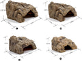Reptile Hide for Leopard Gecko,Bearded Dragon,Ball Python & Tortoise – Terrarium Habitat Décor, Snake & Lizard Hideout (