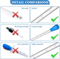 2pcs Aquarium Coral Feeder with Feeding Tweezer Syringe Spot, Blue, Black