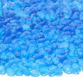 QYGL Sea Glass Stones - 2.9LB/46.4oz Aquamarine Frosted Glass Pebbles