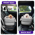 BurgeonNest Dog Car Seat for Small Dogs up to 25 lbs Grey