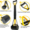 ienjoyed 32“ Tall Pooper Scooper, Large Pooper Scooper for Dogs Heavy Duty, Dog Pooper Scooper with Long Handle & High Strength Durable Spring, Foldable Dog Poop Pick Up