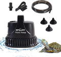 REPTIZOO Low Water Level Drain Pump, 243GPH 26W Submersible Drain with Bottom Suction, Flow Adjustable Bottom-draw Water