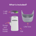 Litter Genie Style Pail and Litter Box Bundle with Scoop and Refill