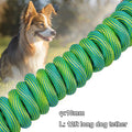 BTINESFUL 8ft 12ft 20ft 30ft 50ft 75ft Dog Tie-Out Long Tether Rope Leash, Outdoor Yard Leash- Large Medium Small Dogs Training, Playing, Camping, Backyard (Green, 12 Foot)