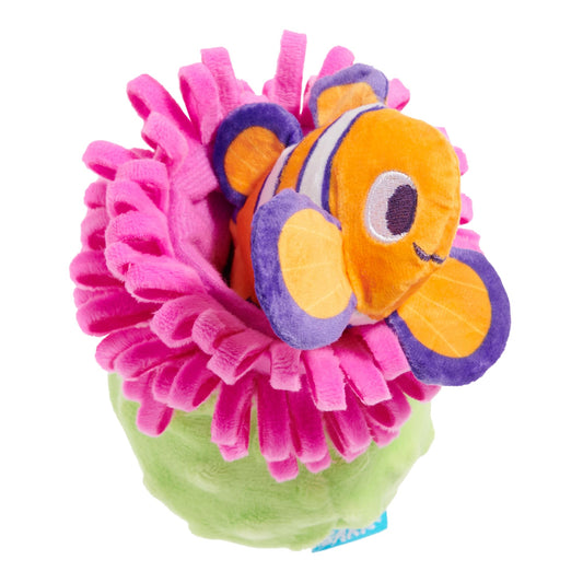 Barkbox Clown Fishing Around Plush Toy for Small Dogs – 2-Part Squeaky Toy with Treat-Hiding Fun – Perfect for Interactive Play and Mental Stimulation
