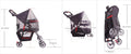 FOURPAW Full-Window pet Stroller 4 Wheels for Cats & Dogs, with Storage Basket,Cup Holder, Travel Puppy/Cats Stroller.