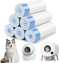 120 Count 26"x11.8" Cat Litter Box Liners Compatible with Fsitego & Fumoi Self-Cleaning Litter Boxes, Heavy Duty Automatic Cat Litter Box Bags with Drawstring, 3-4 Gallons of Capacity