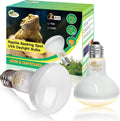 Pack of 2 Reptile Basking Light Bulbs - Incandescent 75W Simulated Sunlight UVA Heat Bulbs for Bearded Dragons, Geckos, 