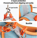 Adjustable Bunny Harness and Leash Set, Rabbit Vest Supplies(Orange S)