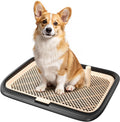 Dog Potty Tray, 23.6"x17.68" Indoor Pet Pee Pad Holder,Puppy Training Holder,Bathroom Dog Litter Box, Pet Toilet for Sma