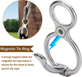 Horse Tie Ring, Safe Tie Horse Supplies, Humane Way Tie Ring, Magnetic Ring for Tying and Retracting, Helps Horse Pull B