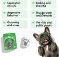 Calming Hemp Treats for Dogs Made in USA Organic Hemp Natural Separation Aid Helps Barking, Chewing, Thunder, Fireworks,