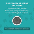 Haute Diggity Dog Woofford Reserve Bourbon Bottle Parody Plush Dog Toy for Medium & Large Dogs, Funny Drink-Inspired Stuffed Dog Toys with Interactive Squeaker, Machine-Washable, Durable & Safe