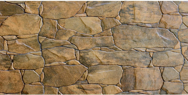 Stone Aquarium Backdrop Rock Wall Fish Tank Background 72x24 in Polyester