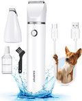 Casfuy Cordless Dog Paw Trimmer - Low Noise Small Dog Clippers with Double Blades USB Rechargeable Grooming Clipper for Dogs Cats and Small Pets for Trimming Hair Around Paws, Eyes, Ears, Face, Rump
