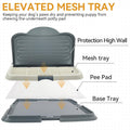 PAWISE Dog Pee Pad Holder Tray with Splash Guard, 23.6" Large Puppy Potty Training Pad Tray, Puppy Litter Box with High-